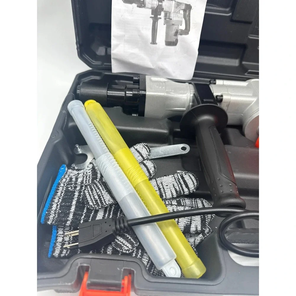 1400W Electric Demolition Jack Hammer Concrete Breaker Kit w Chisels Case 901